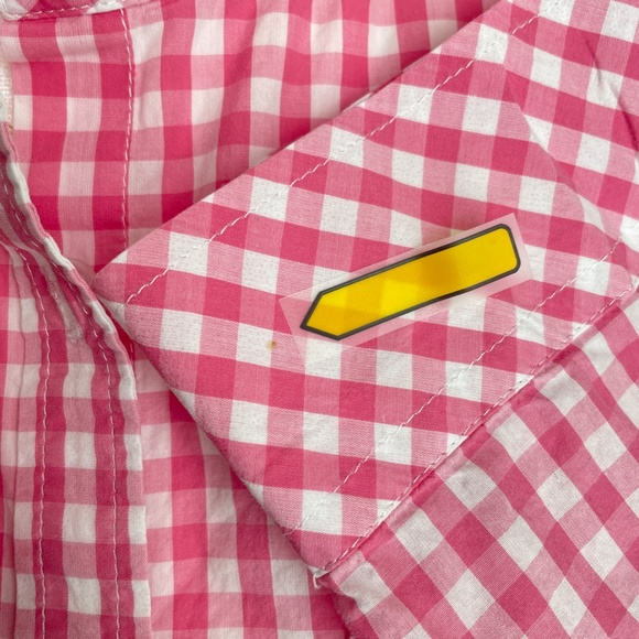 Talbots Pink Gingham women's button down blouse size 10 - Picture 12 of 16
